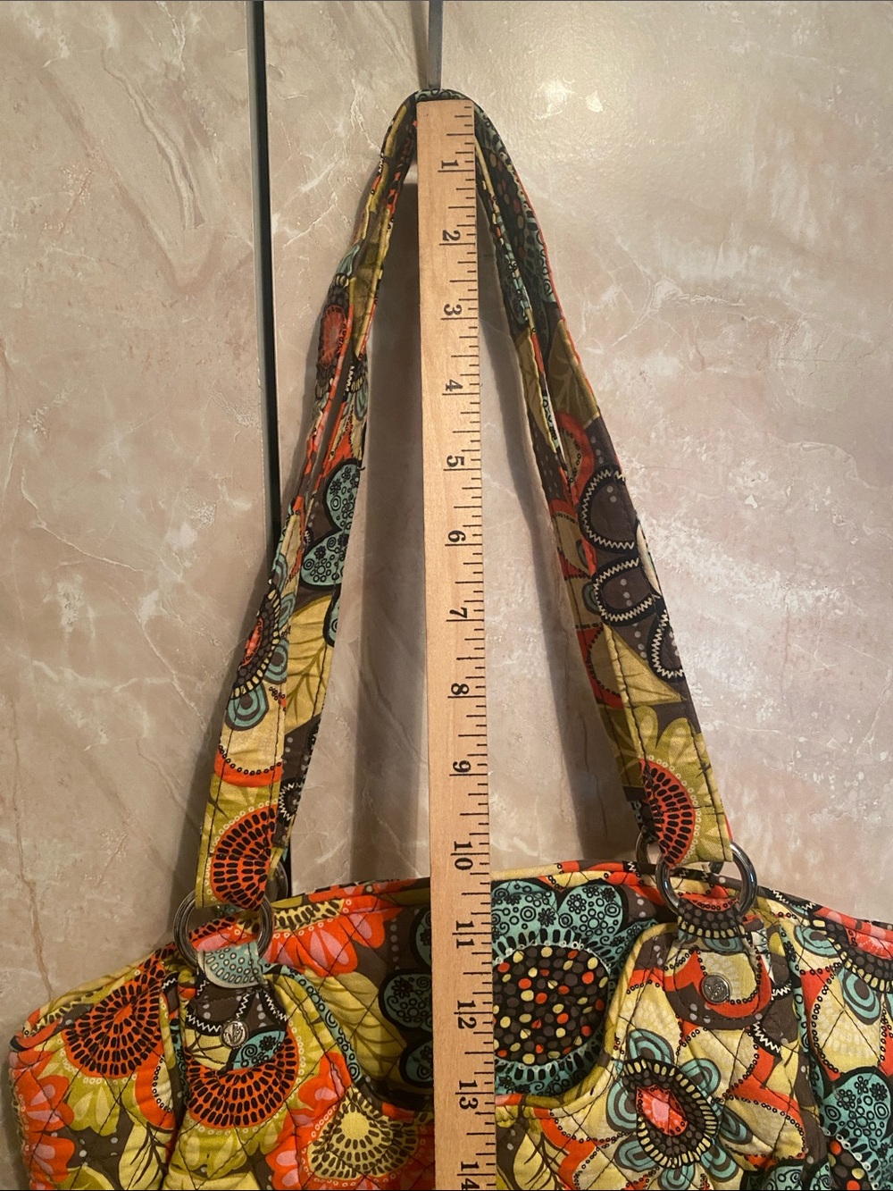 Vera Bradley Multi Floral Quilted Tote with Bright Accents - Picture 5 of 5